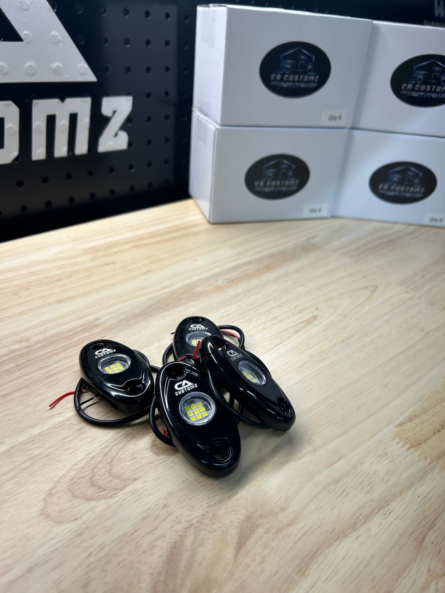 Pure White 9 LED Rock Lights