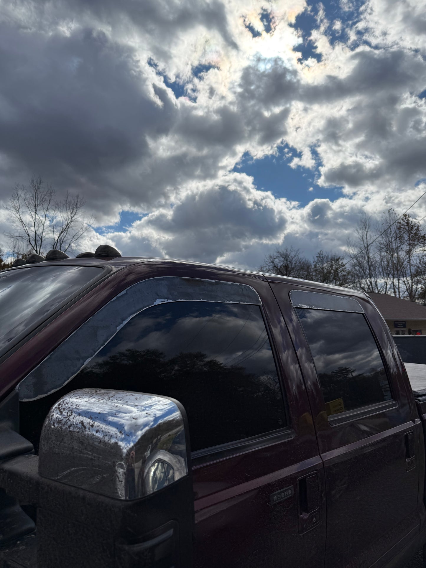 1999-2016 Ford Super Duty ALUMINUM Paint Matched Rain guards